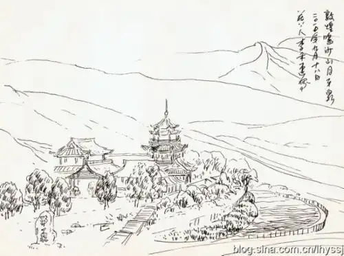 关于敦煌景色简笔画