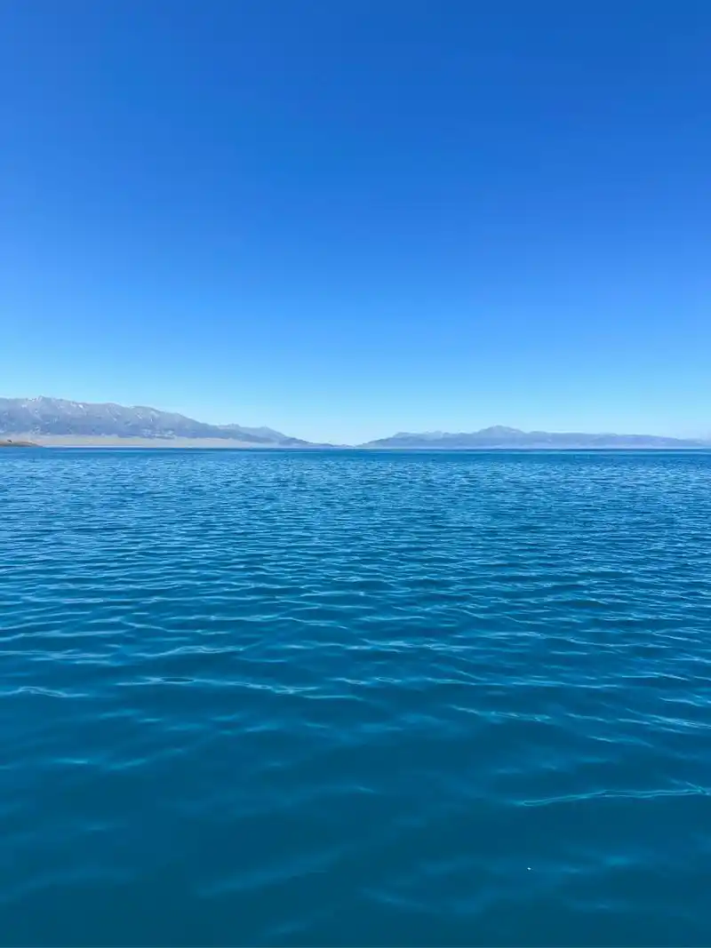 赛里木湖让我知道了什么是湖蓝色!