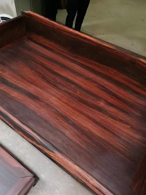 大红酸枝素面罗汉床2件套