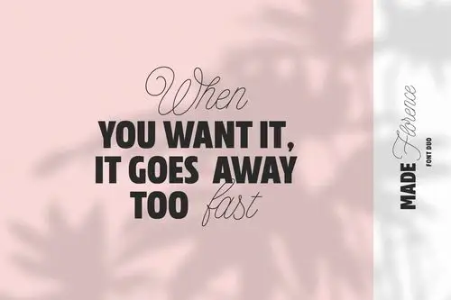 优雅时尚杂志标题徽标logo设计无衬线粗体英文字体素材madeflorence