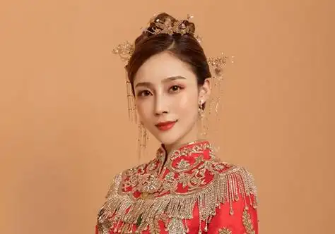 传统新娘发型不用中分自带buff 精品盘发配发簪雅致浑然天成_女生