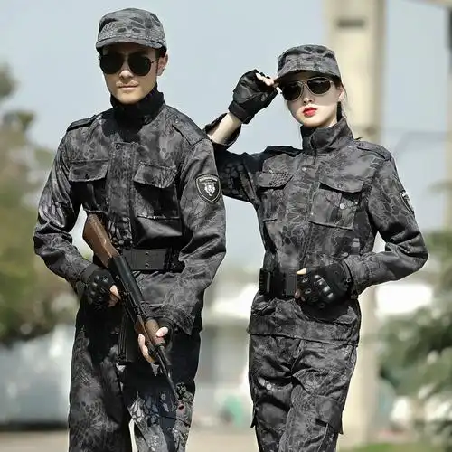 春季特种兵蟒纹迷彩服套装耐磨作训户外战术军装作训外套