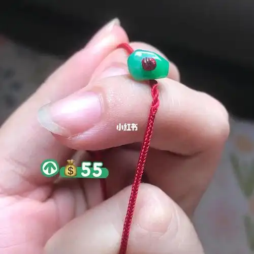 有种有色翡翠随形手链 cs三股线编织