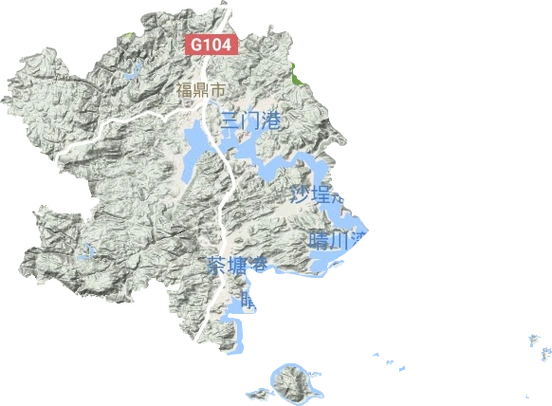 福鼎市高清地形地图