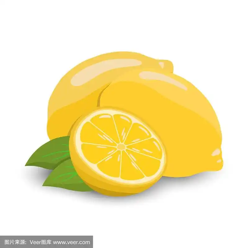 可爱的,柠檬,绘画插图,矢量,蔬菜