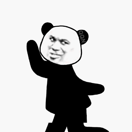 熊猫头走路 gif 动图表情包_走路_熊猫_gif_动图表情
