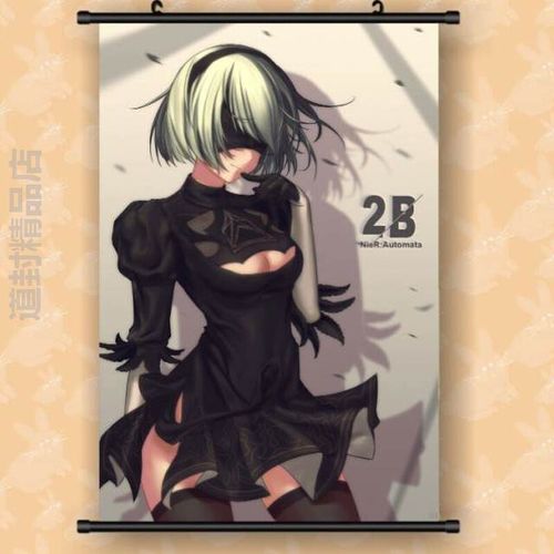 x动漫科技纪元尼尔9s周边diy卷轴挂画艺术布画支持来图定制