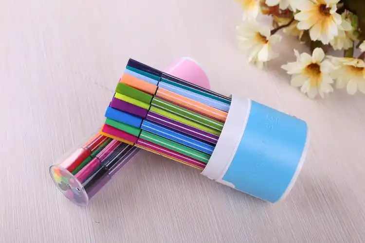 卡通水彩笔 儿童画笔水彩绘画笔创意学生文具礼品水彩笔厂家批发