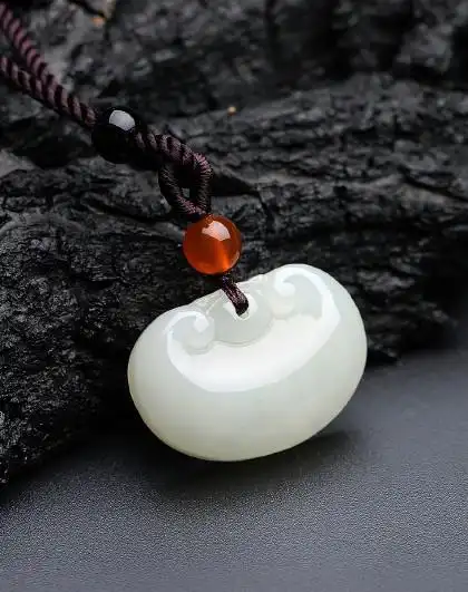 【2020新款】老庙和田玉吊坠平安扣白玉吊坠男女款玉坠