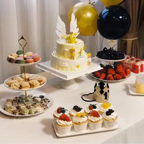 西点展示托盘蛋糕摆台生日派对甜品台冷餐会茶歇欧式婚礼点心架-阿里