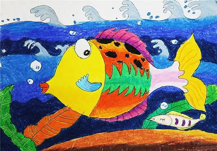 水中的鱼-张越,绘画图片,儿童文艺-回车图片