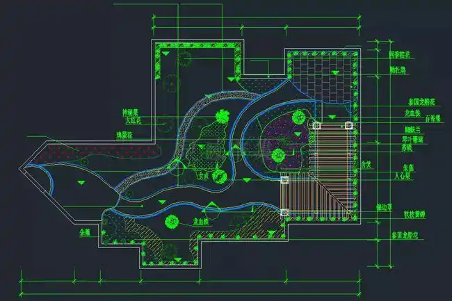 屋顶花园cad平面图
