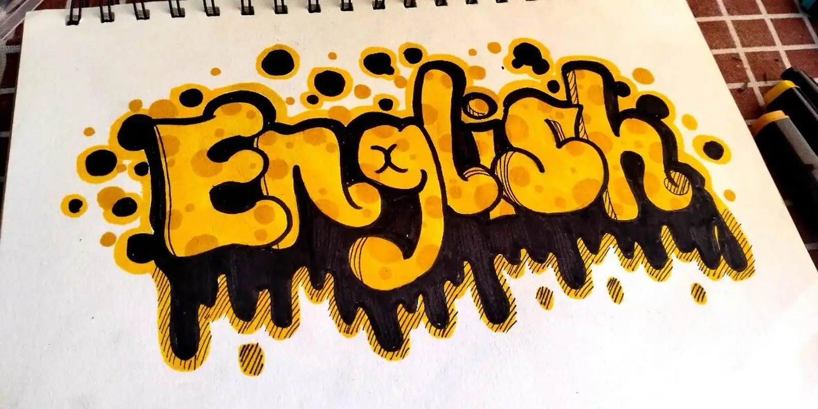 泡泡字,字母涂鸦english