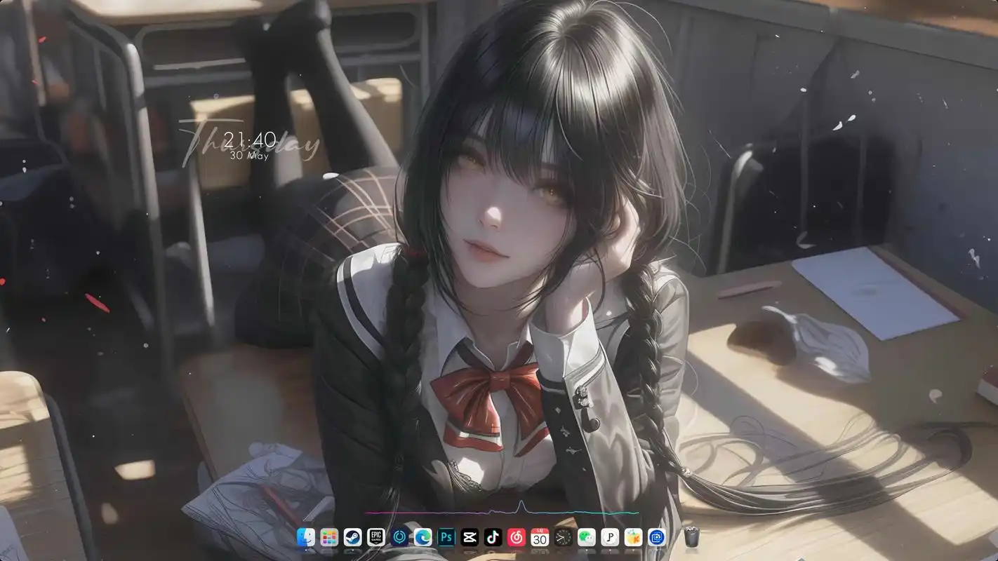 wallpaper #电脑壁纸 #电脑桌面 1.jk小姐姐 2