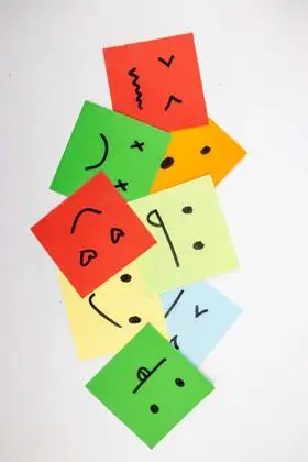 彩色情绪卡片喜怒哀乐