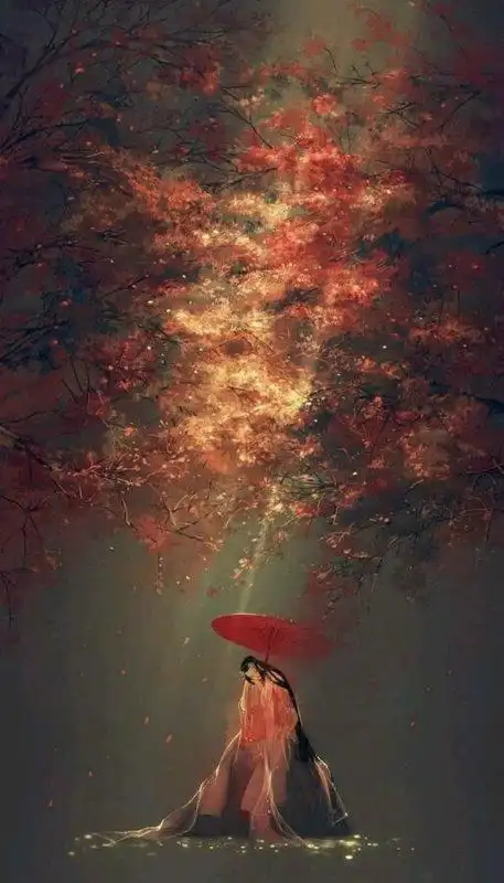 红衣霸气女子古风彼岸花图片 搜集了一些图片和资料现在发几