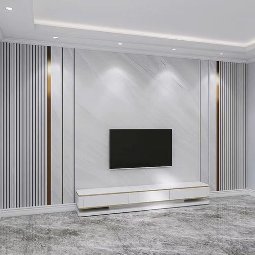 电视背景墙壁纸墙布自粘2024新款轻奢风客厅沙发影视墙纸无缝壁画