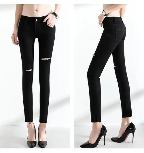 黑色 低腰牛仔裤 30【图片 价格 品牌 报价】-京东