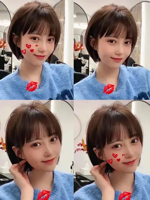 alvin老师分享(整理)北京短发发型 短发烫发 一刀切短发 日系短发 韩