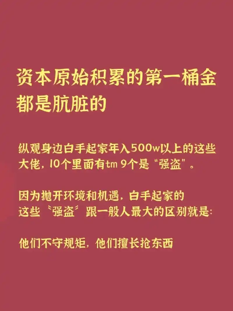 抖音图文来了 资本原始积累的第一桶金都是抢来的(强盗思维) - 抖音