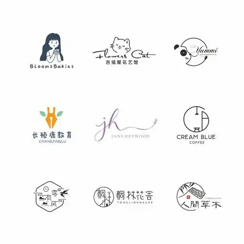 原创logo设计甜品店名设计民宿花店店标店名logo定制品牌商标设计