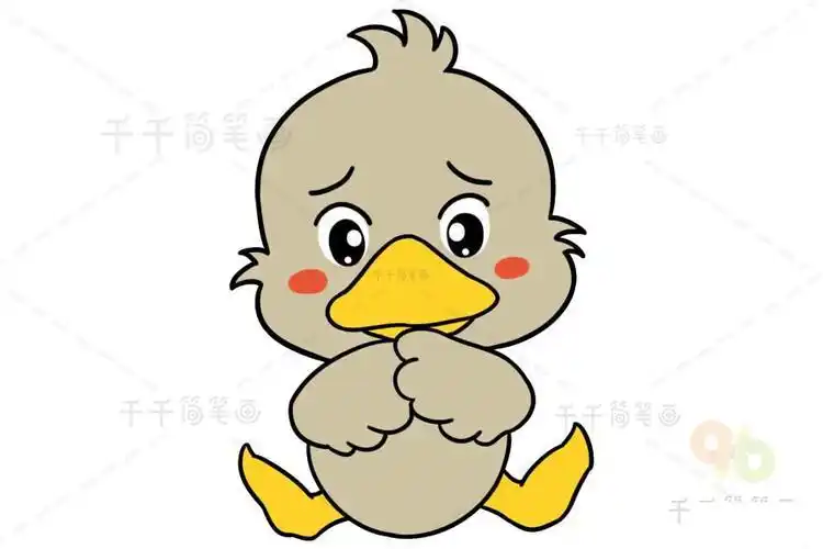 卡通简笔画  丑小鸭简笔画 亲子绘画我们都听过丑小鸭的故事故事中