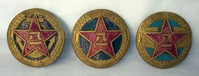 55式三军大檐帽帽徽.