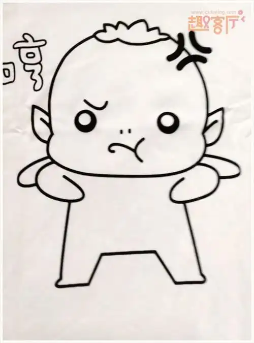 哼 我生气了表情包简笔画可爱生气表情简笔画图片生气表情简笔画图片