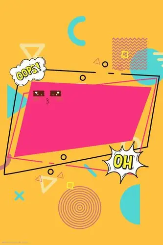 简约橙色卡通综艺背景