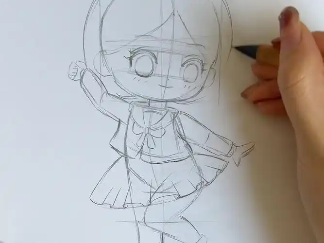 q版动漫教程,可爱女孩,原创动漫,手绘动漫