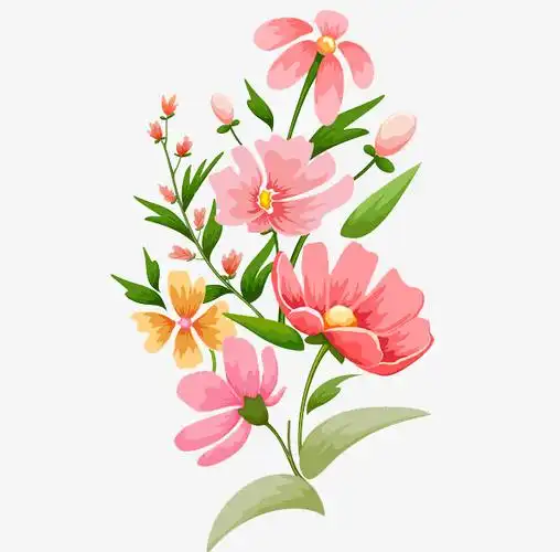 手绘唯美花卉图案