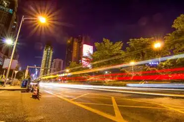 中国长春经济技术开发区高速路夜景