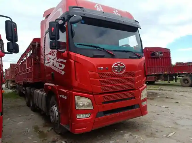 解放jh6牵引13米高低苍栏载货车二手国五牵引挂车天龙牵引挂车二手