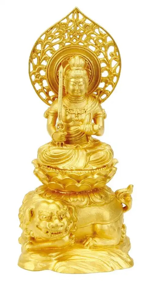 舟谷 喜云 纯金文殊菩萨像