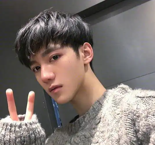 二十岁小鲜肉逗号刘海发型超有范儿韩版帅哥图片3