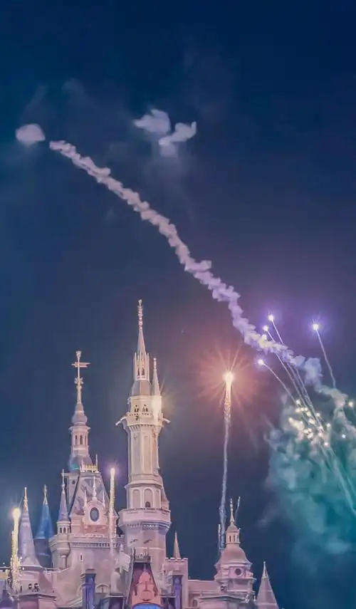 2021最新迪士尼城堡唯美烟火