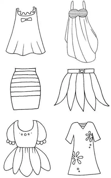 漂亮的裙子简笔画 裙子简笔画简单又漂亮 连衣裙