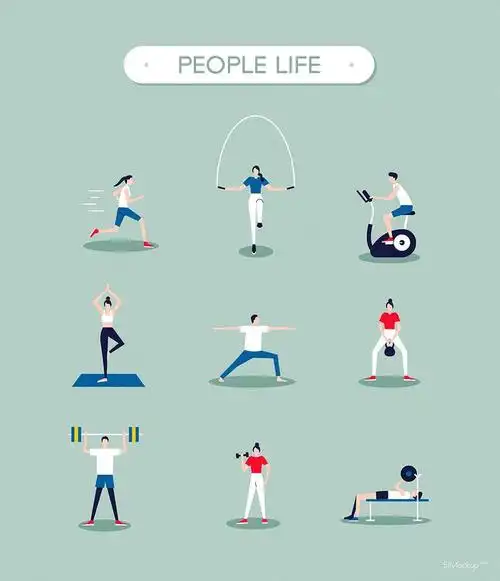 健康休闲体育运动图标矢量合集 ti344a8506_ui设计_icon图标