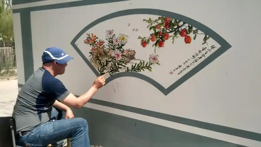 我的墙画黄河三峡太极岛景区文化墙