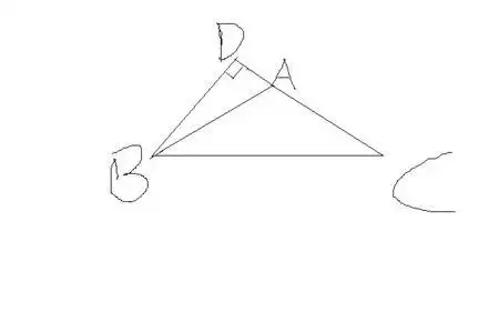 如图钝角等腰三角形abc,ab=ac,作ac边上的高线bd,求证二分之一角a=角