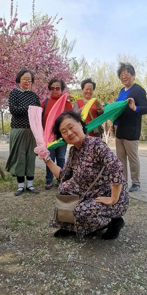 中国大妈的纱巾排上用埸了.