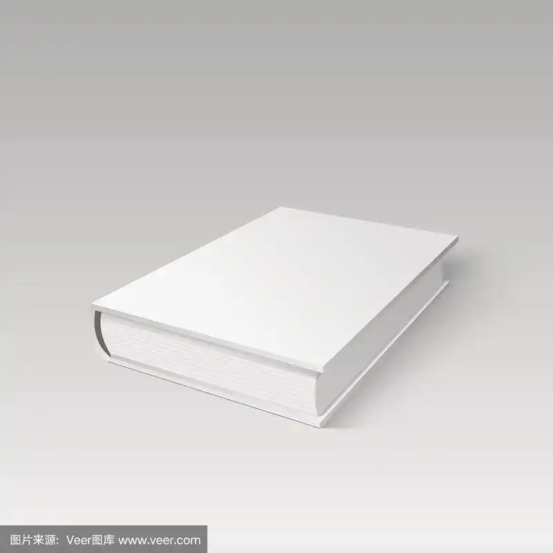 在透视图中为您的设计设计的空白封面书.向量.