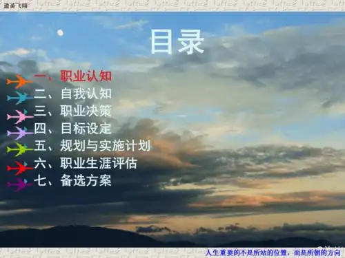 大学生职业生涯规划书ppt模版1ppt