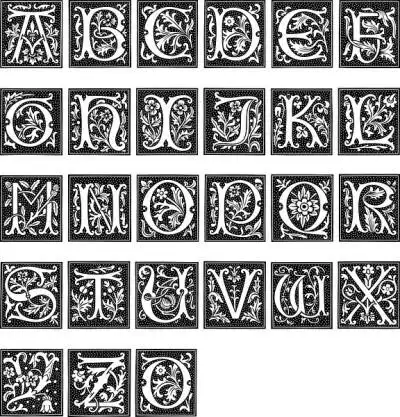 字母 橡皮章素材