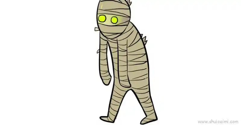 万圣节木乃伊儿童画怎么画 万圣节木乃伊简笔画简单又好看