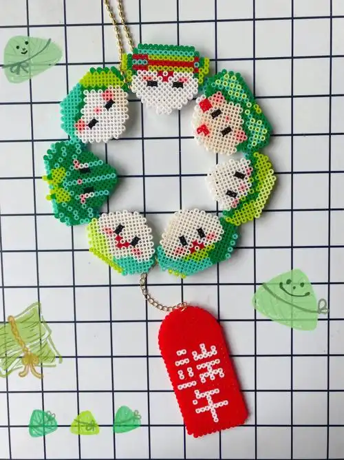 拼豆端午节安康捕梦网挂件