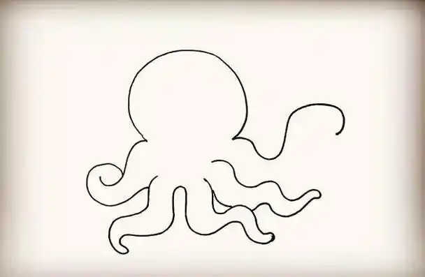 八爪鱼怎么画八爪鱼简笔画
