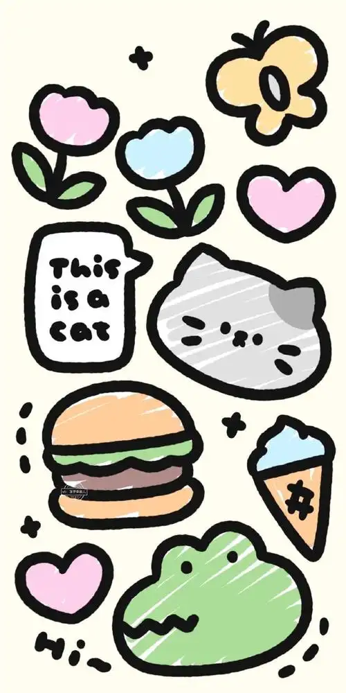 ins风涂鸦系列壁纸 cr.菠萝果酱儿__财经头条