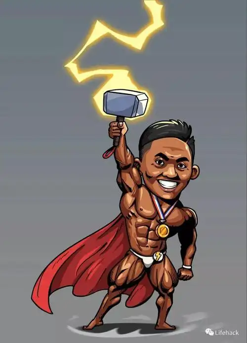 中国小伙创作的q版肌肉漫画把网友萌翻了