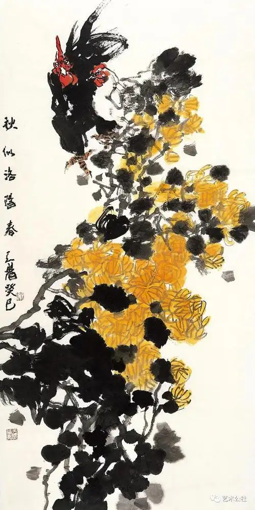 中国艺术公社推荐谢天赐花鸟作品鉴赏